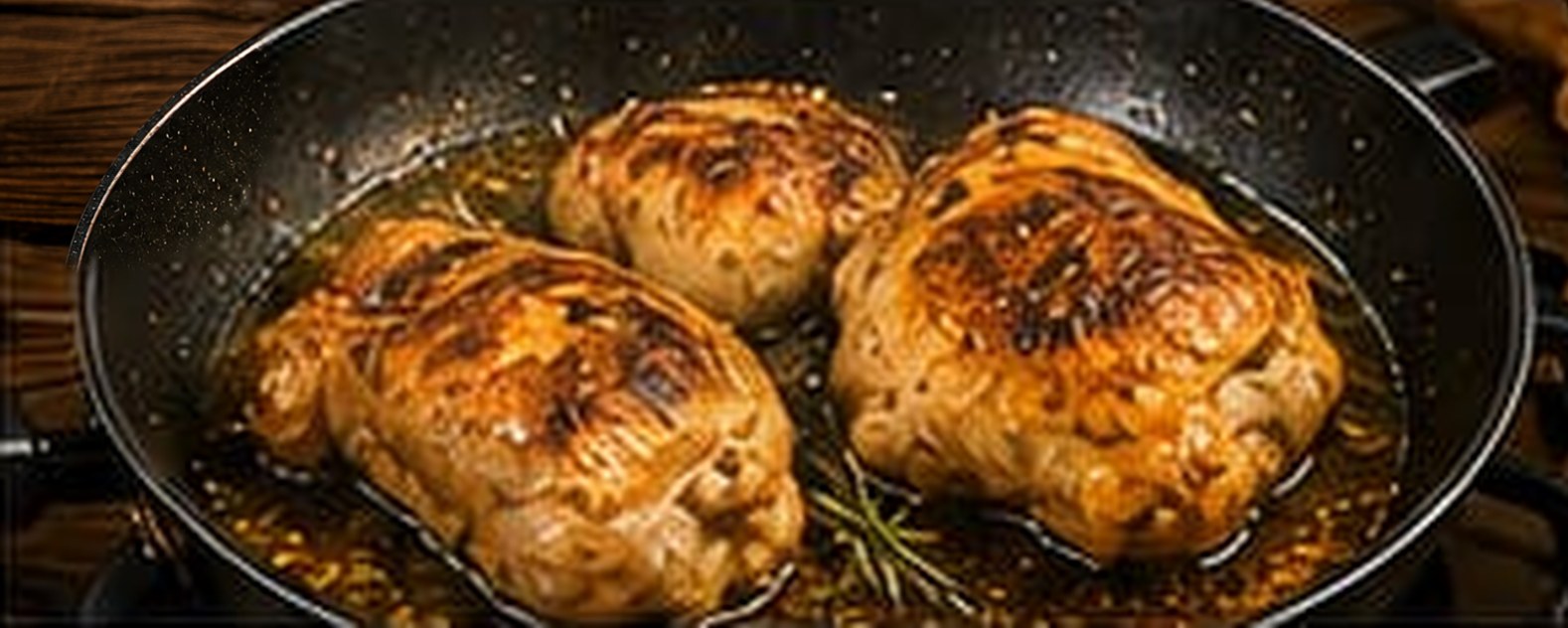Paso 3: Dora el pollo. En una sartén grande, calienta un poco de aceite y dora el pollo por ambos lados hasta que esté bien sellado.