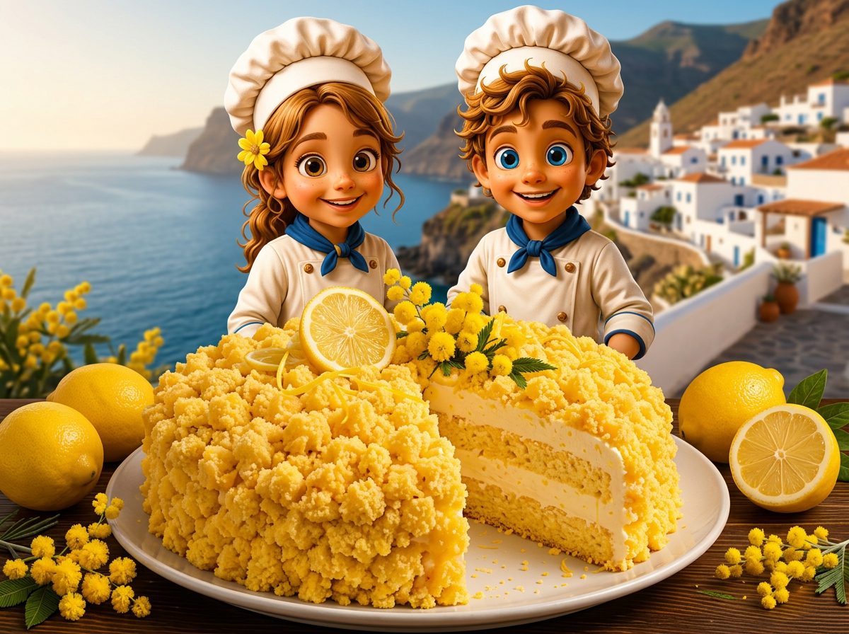 Torta Mimosa con los chefs Sol y Mar