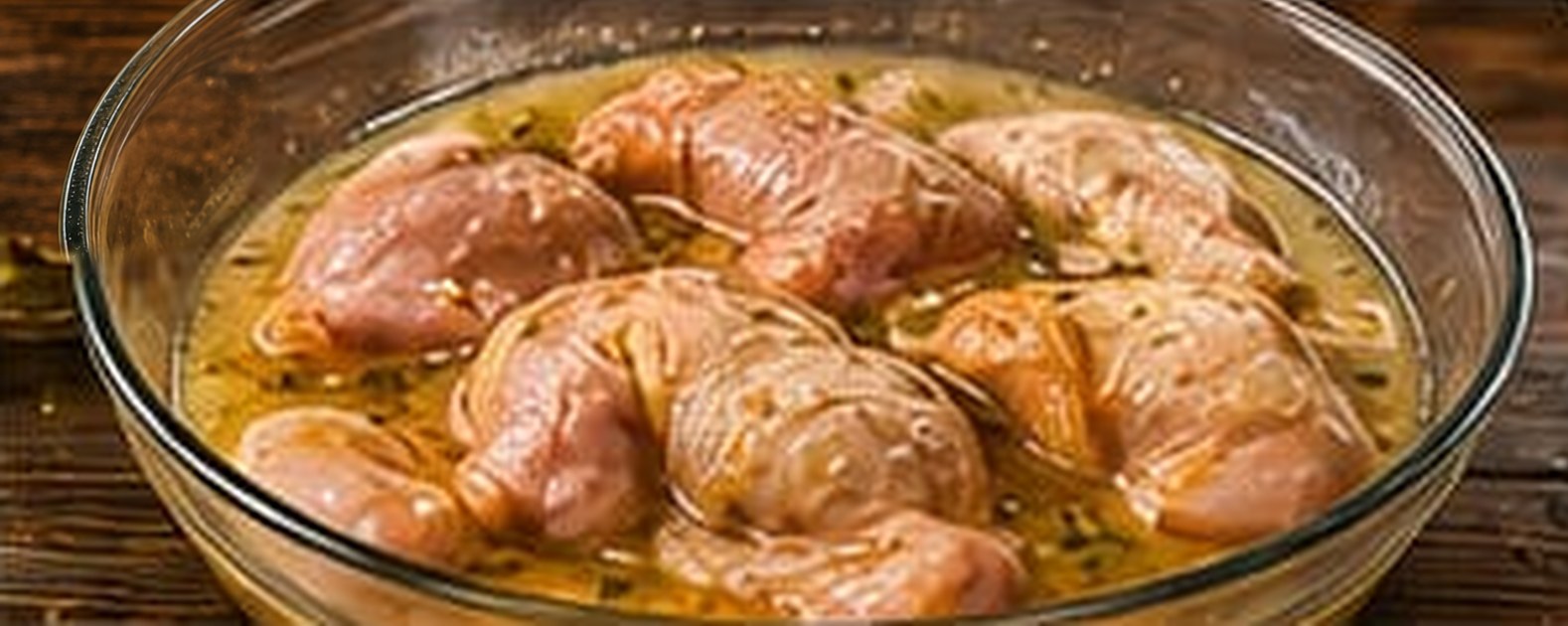 Paso 2: Marina el pollo. Añade los muslos de pollo y deja reposar unos 30 minutos para que absorba todos los sabores.