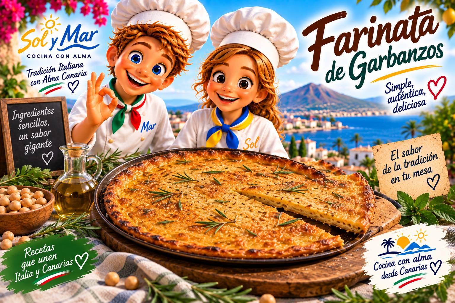 Farinata de Garbanzos con los chefs Sol y Mar