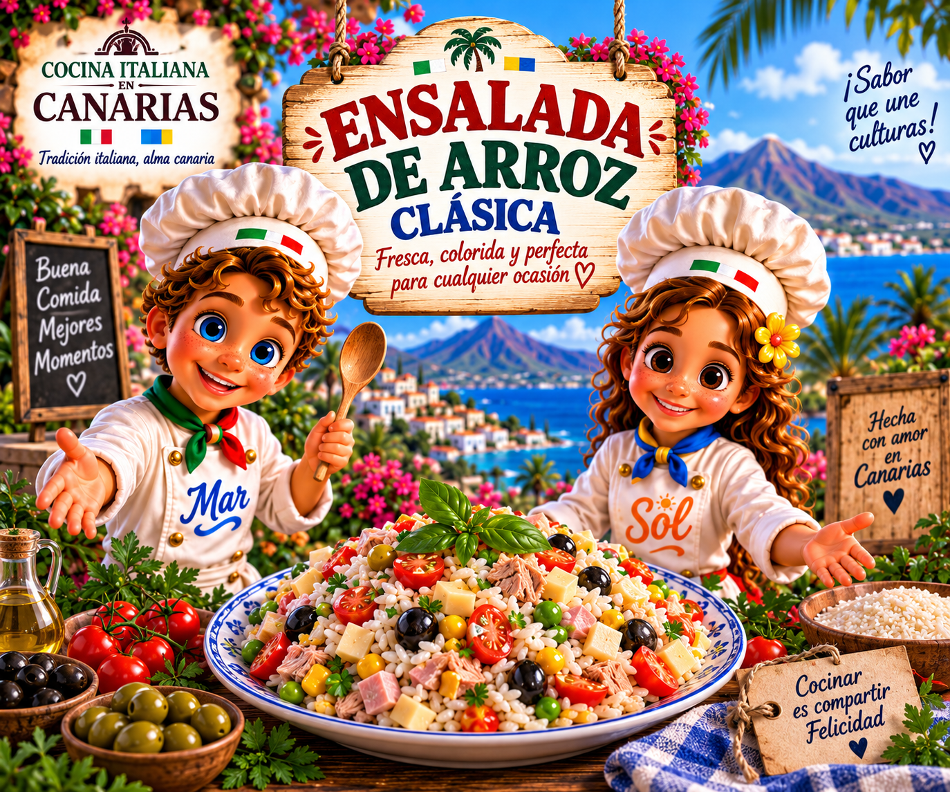 Ensalada de arroz clásica con los chefs Sol y Mar