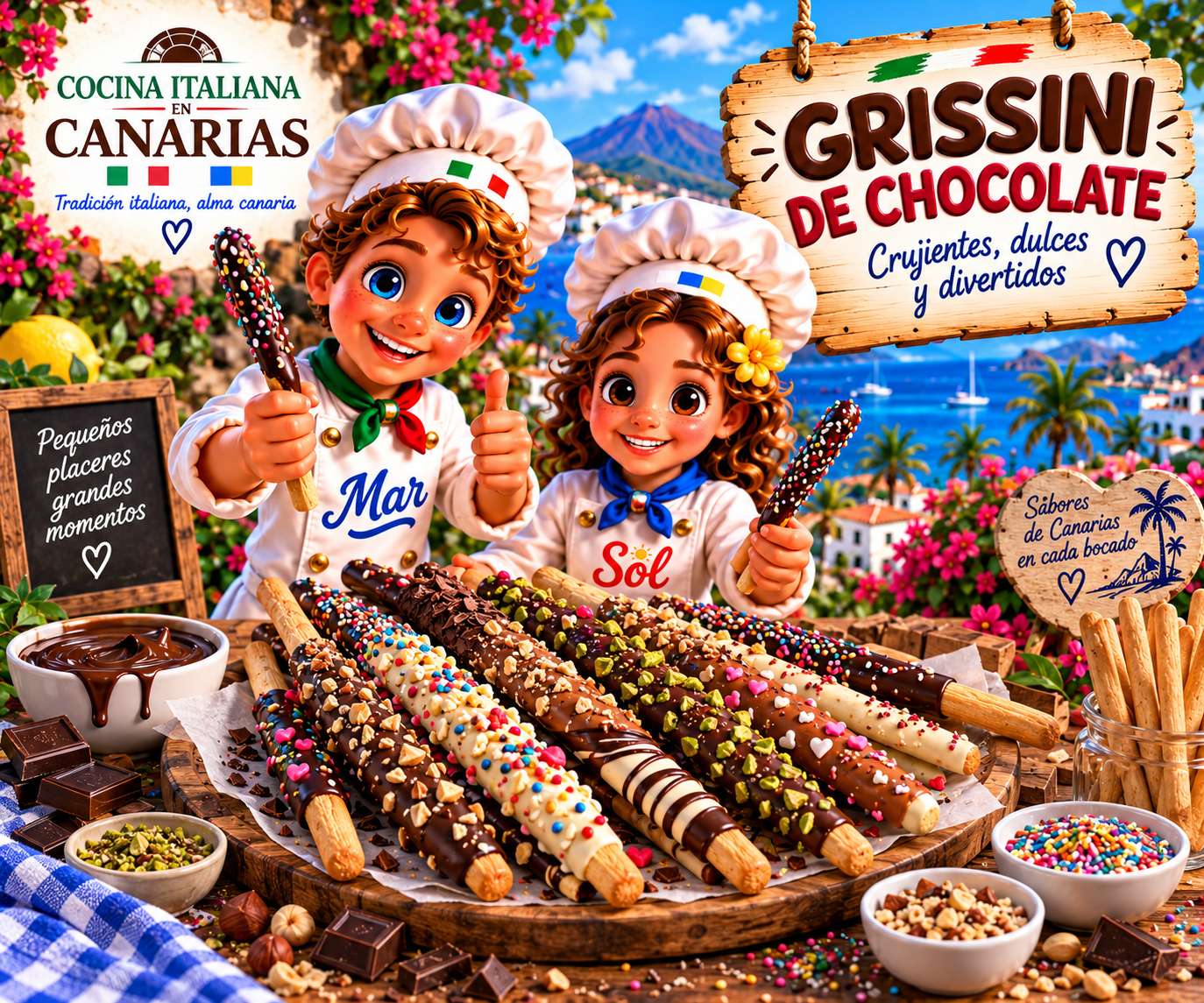 Grissini de Chocolate con los chefs Sol y Mar