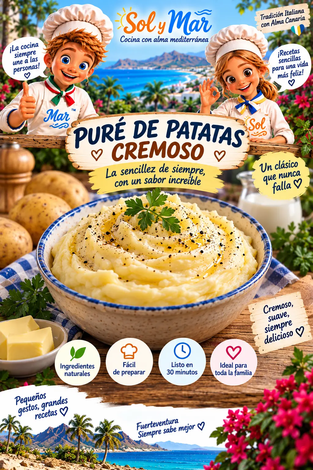 Puré de Patatas Cremoso con los chefs Sol y Mar