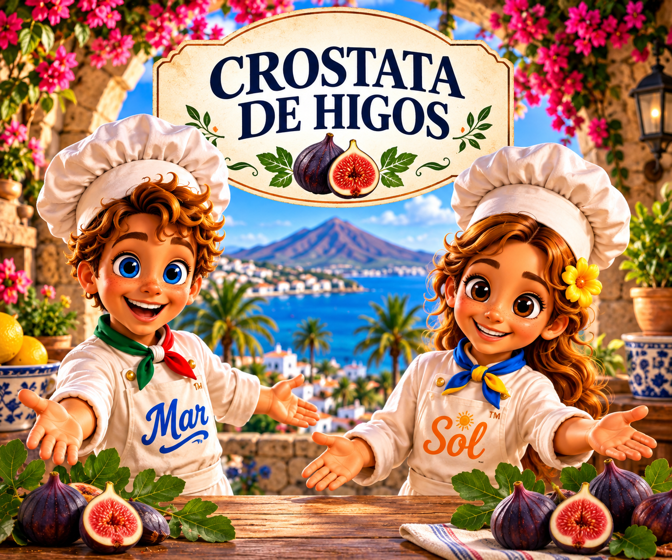 Crostata de Higos sin gluten con toque canario con los chefs Sol y Mar
