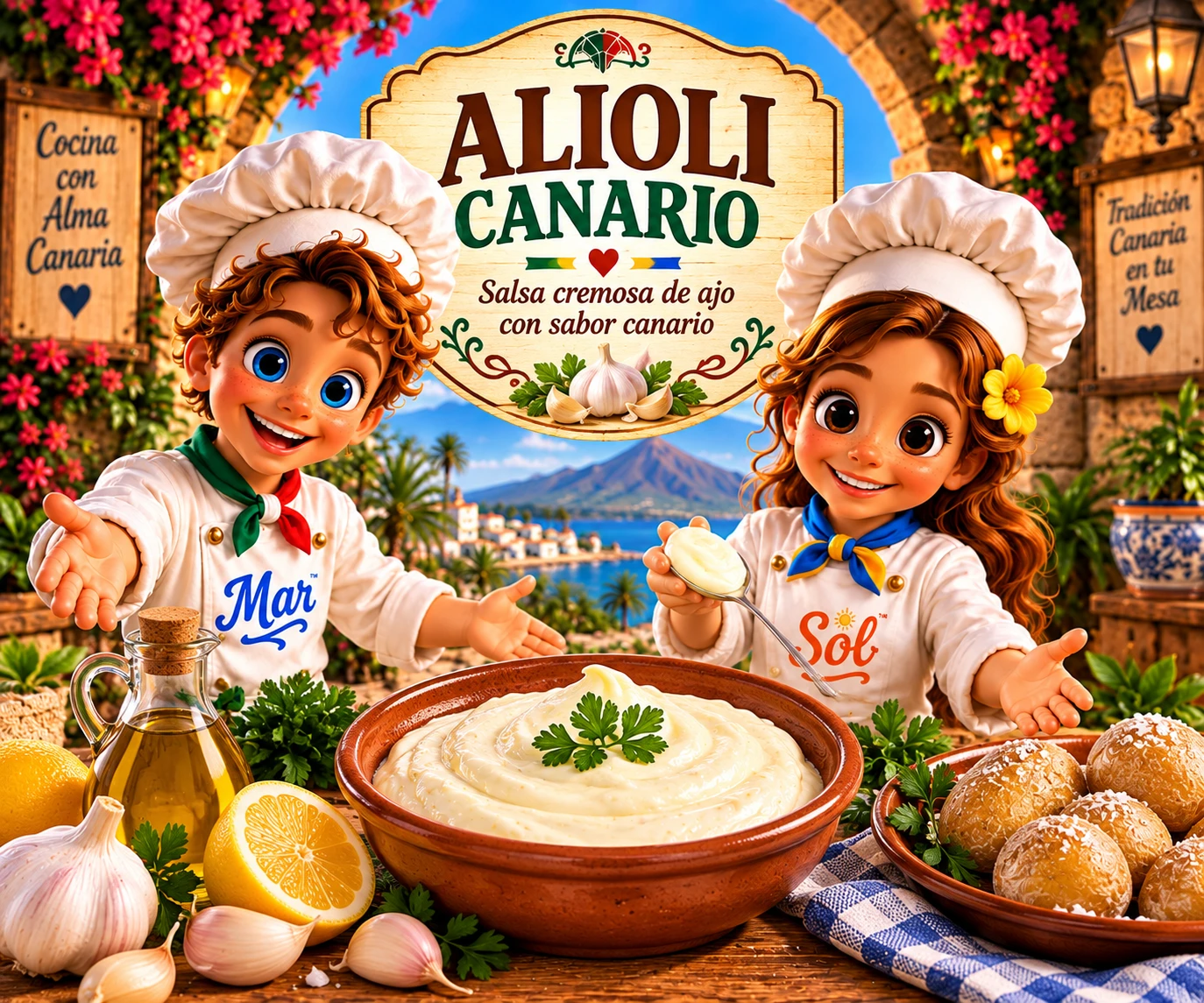 Alioli Canario con los chefs Sol y Mar