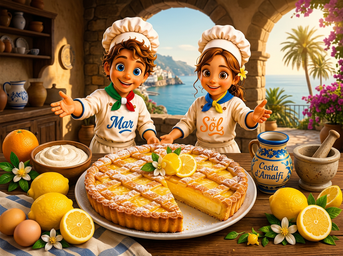 Crostata all'Amalfitana con los chefs Sol y Mar