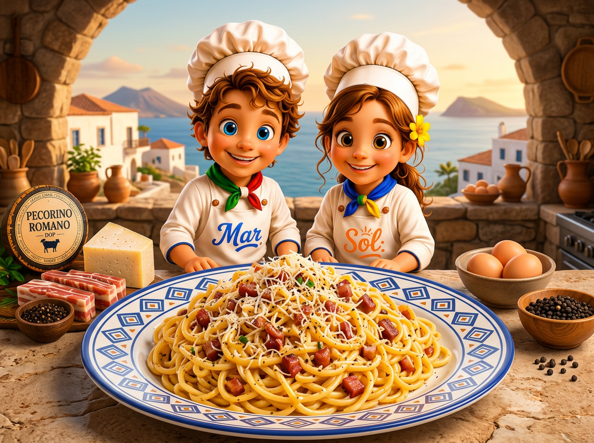 Pasta alla Carbonara con los chefs Sol y Mar