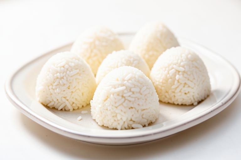 Paso 5: Cierra el arroz sobre el relleno y dale forma de bola o de cono, apretando bien para que no se abra.