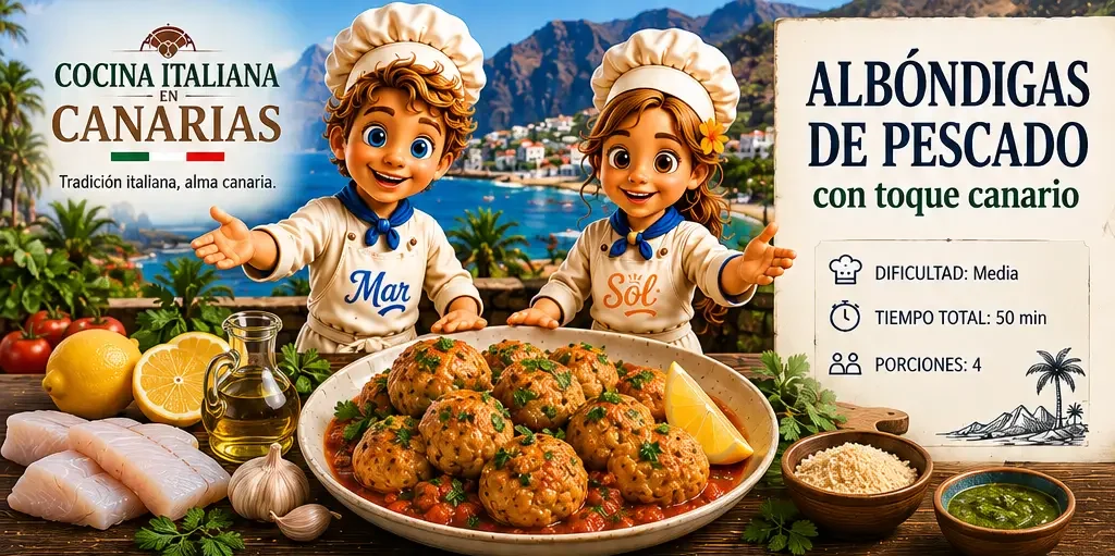 Albóndigas de Pescado con toque canario con los chefs Sol y Mar