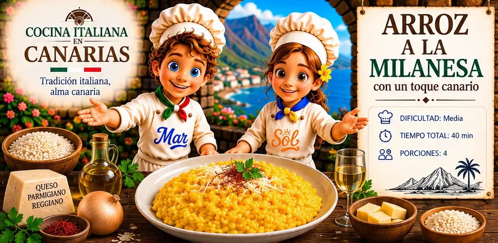 Arroz a la Milanesa con un toque canario con los chefs Sol y Mar