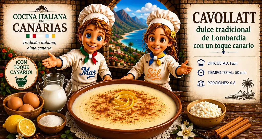 Cavollatt, dulce tradicional de Lombardía con un toque canario con los chefs Sol y Mar