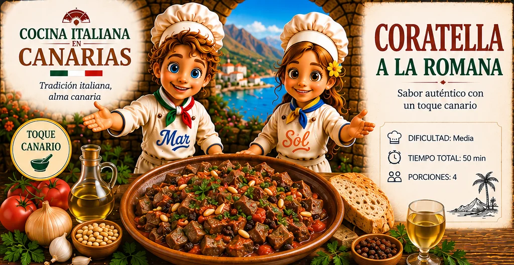Coratella a la Romana con toque canario con los chefs Sol y Mar